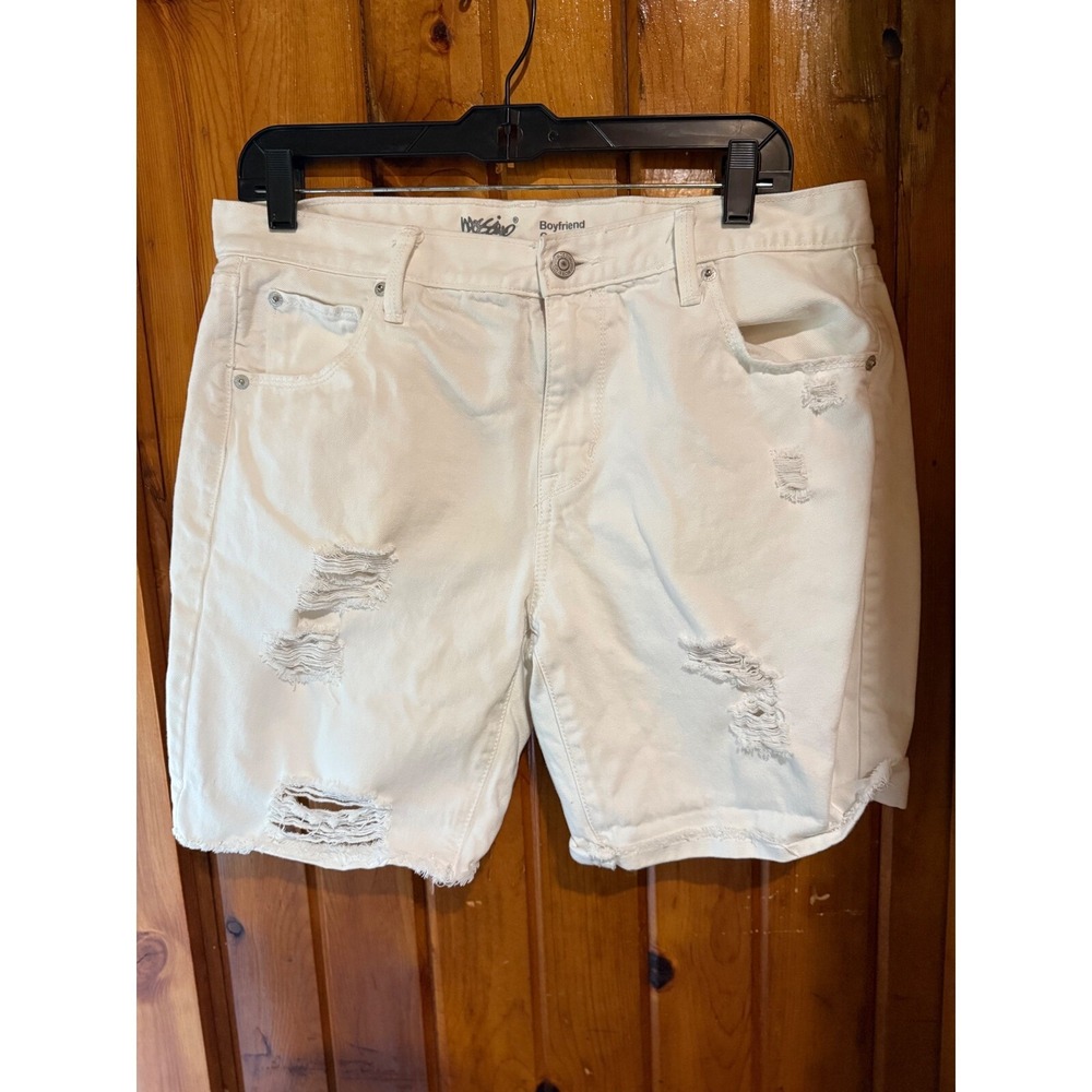 Mossimo Denim White Shorts Boyfriend Size 8/29